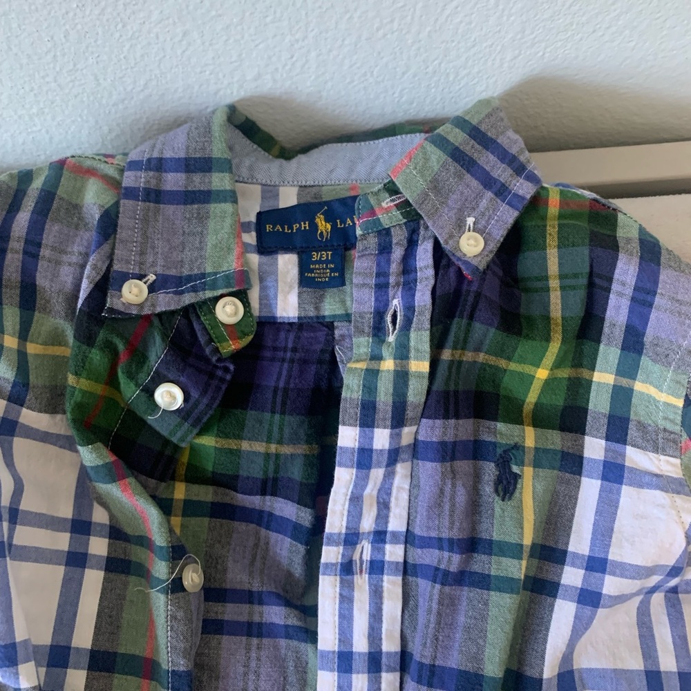Toddler Button down and Khaki pants